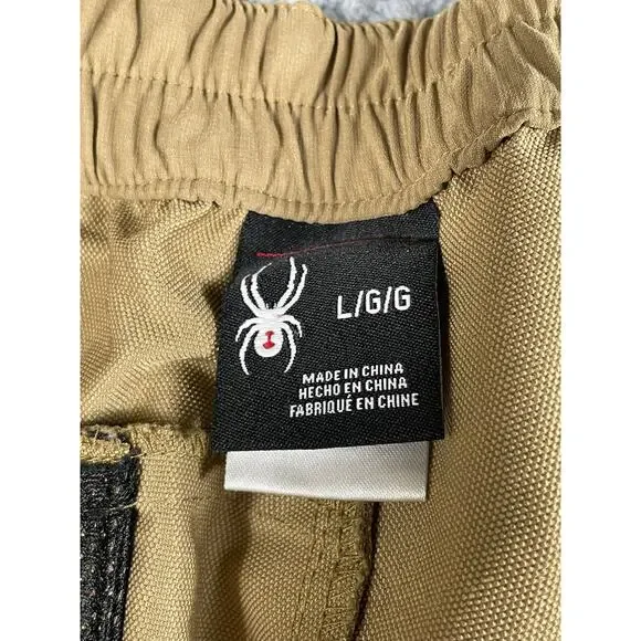 Spyder Men's Tan Joggers With Zipper Size L - Picture 3 of 12